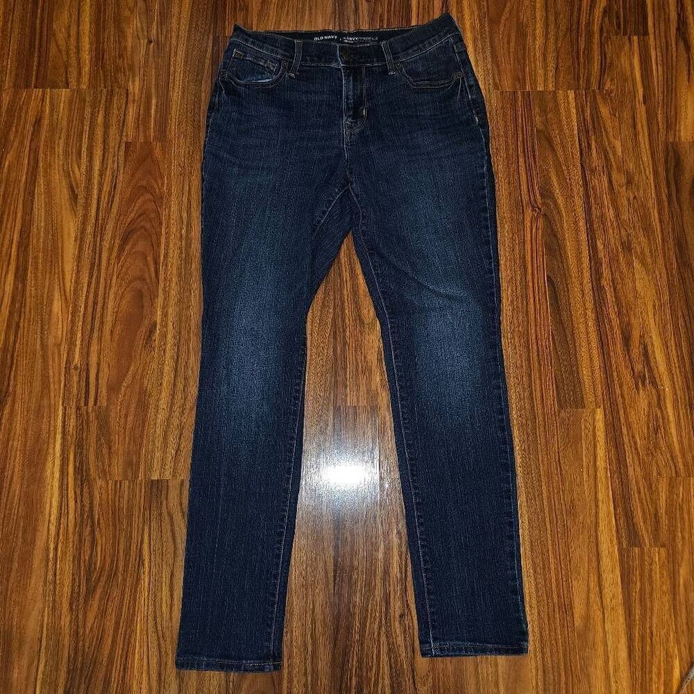 Old Navy Mid-Rise Curvy Profile Blue Denim Jeans Womens Size 6 Short